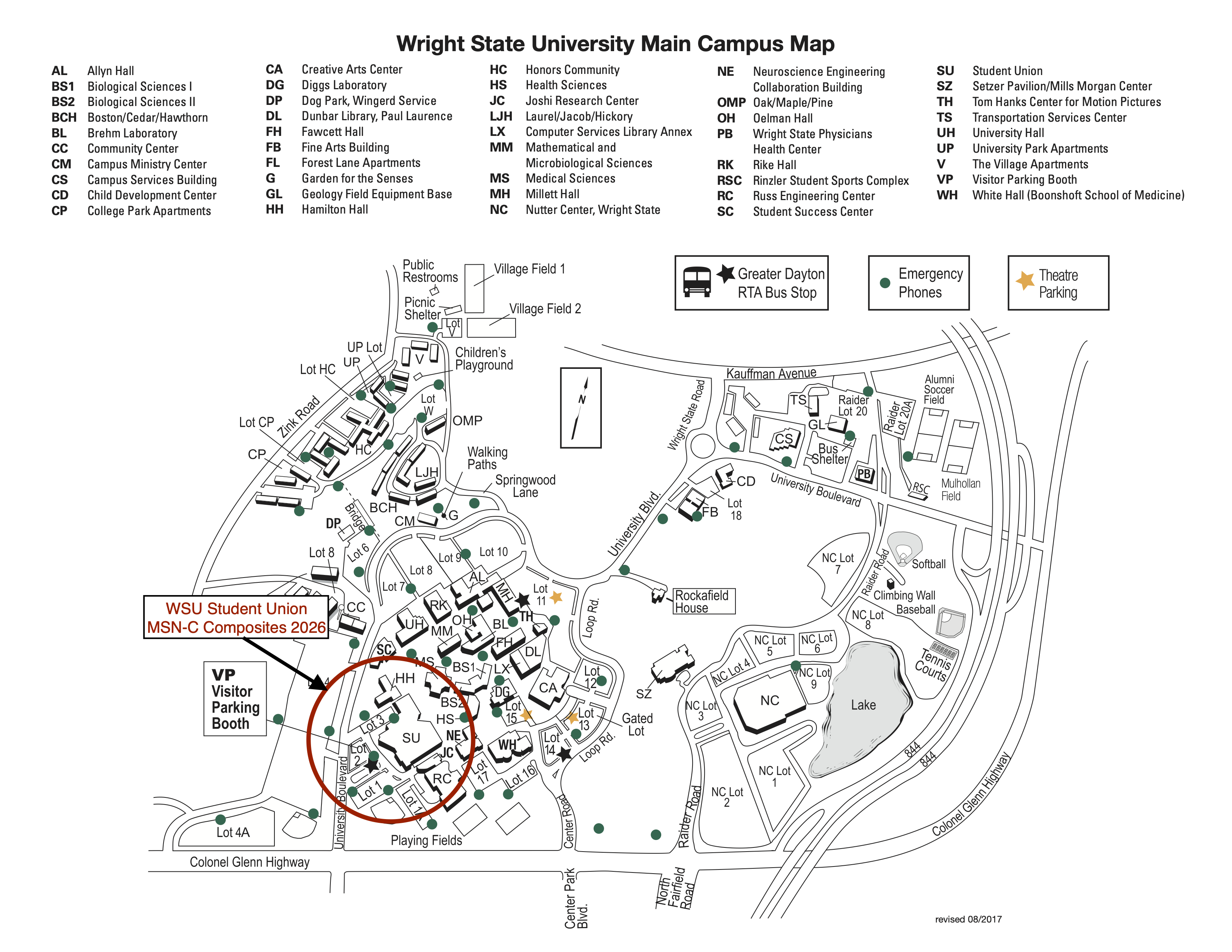 Annotated Campus Map - WSU
